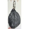 Marc Jacobs Henkel/Schultertasche Softleder anthrazit Glitzer/Schwarz