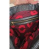 Marc Jacobs Henkel/Schultertasche Softleder anthrazit Glitzer/Schwarz