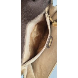 Gucci Vintage Clutch/Schulter Tasche Leder Braun