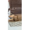 Gucci Vintage Clutch/Schulter Tasche Leder Braun