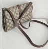 Gucci Vintage Clutch/Schulter Tasche Leder Braun