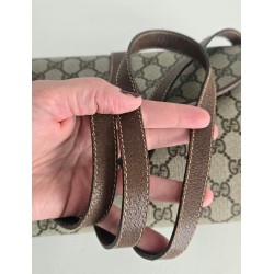 Gucci Vintage Clutch/Schulter Tasche Leder Braun