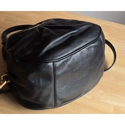 Marc By Marc Jacobs Henkel/Crossbody Tasche Softleder Rundform Schwarz