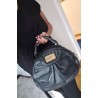Marc By Marc Jacobs Henkel/Crossbody Tasche Softleder Rundform Schwarz