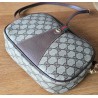 Gucci Vintage Clutch/Crossbody Tasche Oval Leder Braun
