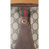 Gucci Vintage Clutch/Crossbody Tasche Oval Leder Braun