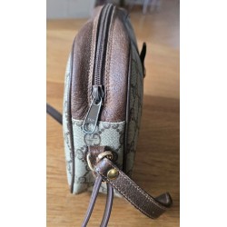 Gucci Vintage Clutch/Crossbody Tasche Oval Leder Braun