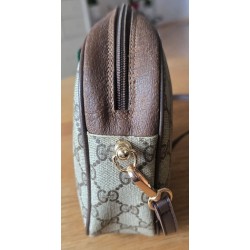 Gucci Vintage Clutch/Crossbody Tasche Oval Leder Braun
