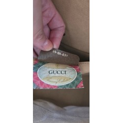 Gucci Vintage Clutch/Crossbody Tasche Leder Braun