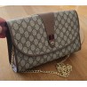 Gucci Vintage Clutch/Crossbody Tasche Leder Braun
