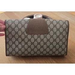 Gucci Vintage Clutch/Crossbody Tasche Leder Braun