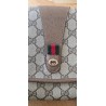 Gucci Vintage Clutch/Crossbody Tasche Leder Braun
