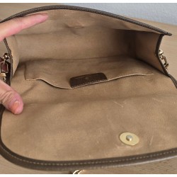 Gucci Vintage Clutch/Schultertasche Tasche Leder Braun