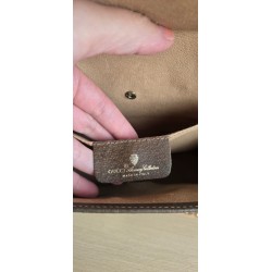 Gucci Vintage Clutch/Schultertasche Tasche Leder Braun