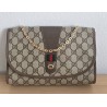 Gucci Vintage Clutch/Schultertasche Tasche Leder Braun