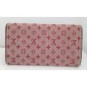 Louis Vuitton Sarah Portemonnaie Textil (Denim) rosa/rot