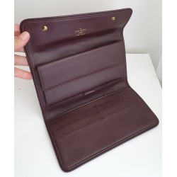 Louis Vuitton Sarah Portemonnaie Textil (Denim) rosa/rot
