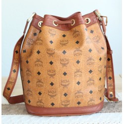 MCM Beuteltasche Medium Cognac Canvas