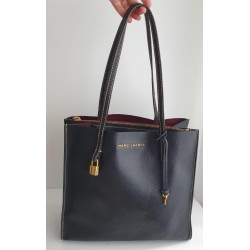 Marc Jacobs Leder Cadena Padlock Tote Bag Handtasche Schultertasche Schwarz