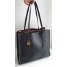 Marc Jacobs Leder Cadena Padlock Tote Bag Handtasche Schultertasche Schwarz