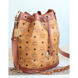 MCM Beuteltasche Medium Cognac Canvas