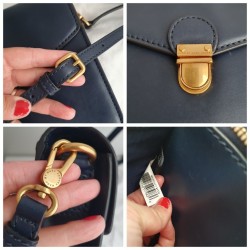 Marc By Marc Jacobs Crossbody Navy-Blau Leder Tasche