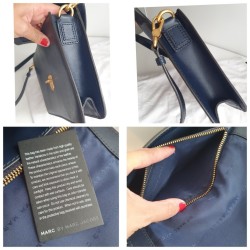 Marc By Marc Jacobs Crossbody Navy-Blau Leder Tasche