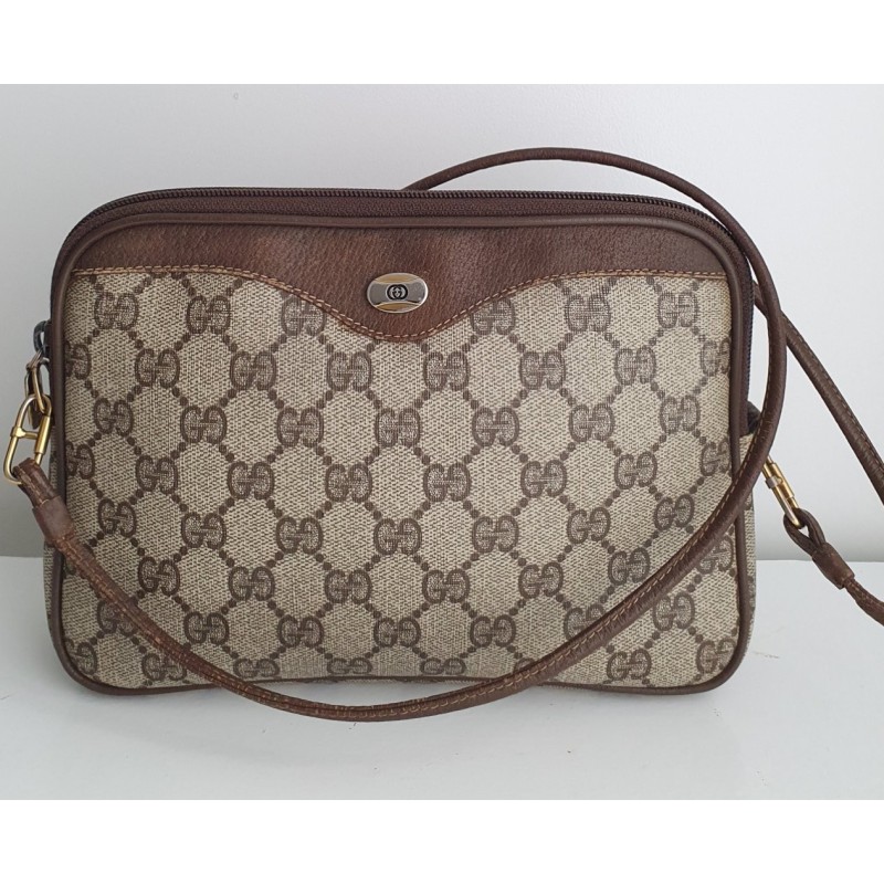 Gucci Crossbody Tasche Braun Leder