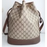 Gucci Beuteltasche Canvas Braun Leder
