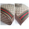 Gucci Beuteltasche Canvas Braun Leder