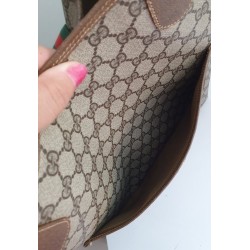 Gucci Schultertasche Supreme Tote Bag Gross GG Braun Leder
