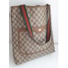 Gucci Schultertasche Supreme Tote Bag Gross GG Braun Leder
