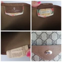 Gucci Schultertasche Supreme Tote Bag Gross GG Braun Leder