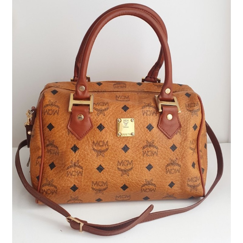 MCM Speedy Boston 25 Heritage Cognac Canvas. MCM Speedy Boston 25 Heritage Cognac Canvas.
