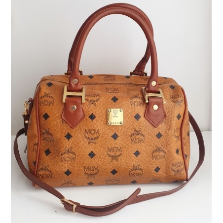 MCM Speedy Boston 25 Heritage Cognac Canvas.