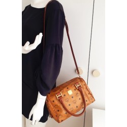 MCM Speedy Boston 25 Heritage Cognac Canvas.