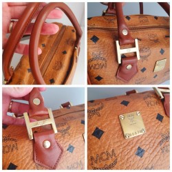 MCM Speedy Boston 25 Heritage Cognac Canvas.