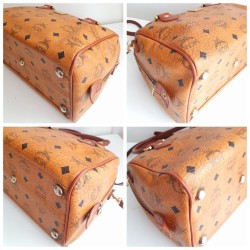 MCM Speedy Boston 25 Heritage Cognac Canvas.