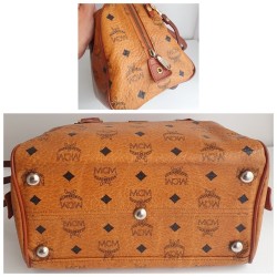 MCM Speedy Boston 25 Heritage Cognac Canvas.