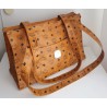 MCM Shopper Medium Heritage Cognac Canvas.