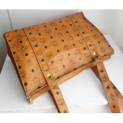 MCM Shopper Medium Heritage Cognac Canvas.