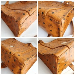 MCM Shopper Medium Heritage Cognac Canvas.