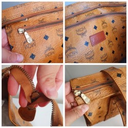 MCM Shopper Medium Heritage Cognac Canvas.