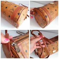 MCM Crossbody Rund Vintage Cognac Canvas