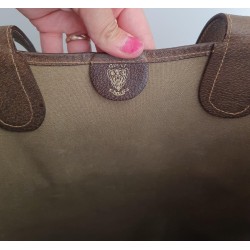 Gucci Schultertasche Supreme Tote Bag GG Braun Leder