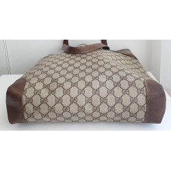 Gucci Schultertasche Supreme Tote Bag GG Braun Leder