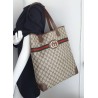 Gucci Schultertasche Supreme Tote Bag GG Braun Leder
