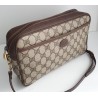 Gucci Neccesaire/Crossbody Tasche Leder Canvas Braun