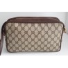 Gucci Neccesaire/Crossbody Tasche Leder Canvas Braun