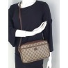 Gucci Neccesaire/Crossbody Tasche Leder Canvas Braun